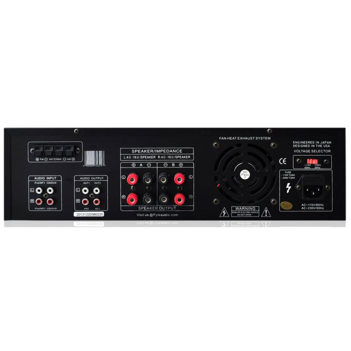 Pyle PT390AU Digital Stereo Receiver with AuxIn MP3 USB AM/FM Radio 300W